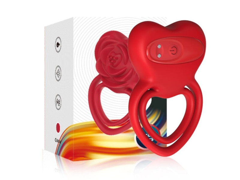 ARMONY - RING VIBRATOR HEART RED