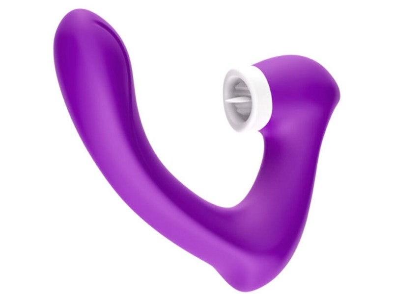 ARMONY - SECRETKISS LICKING VIBRATING CLIT & VIBRATOR CURVED PURPLE