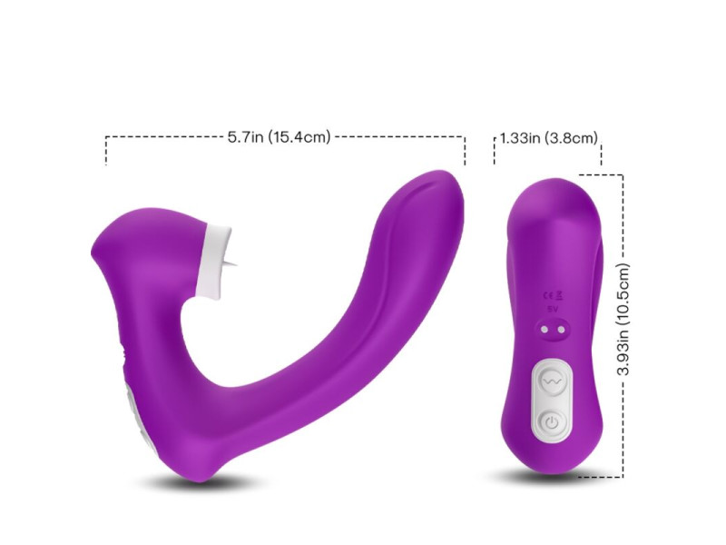 ARMONY - SECRETKISS LICKING VIBRATING CLIT & VIBRATOR CURVED PURPLE