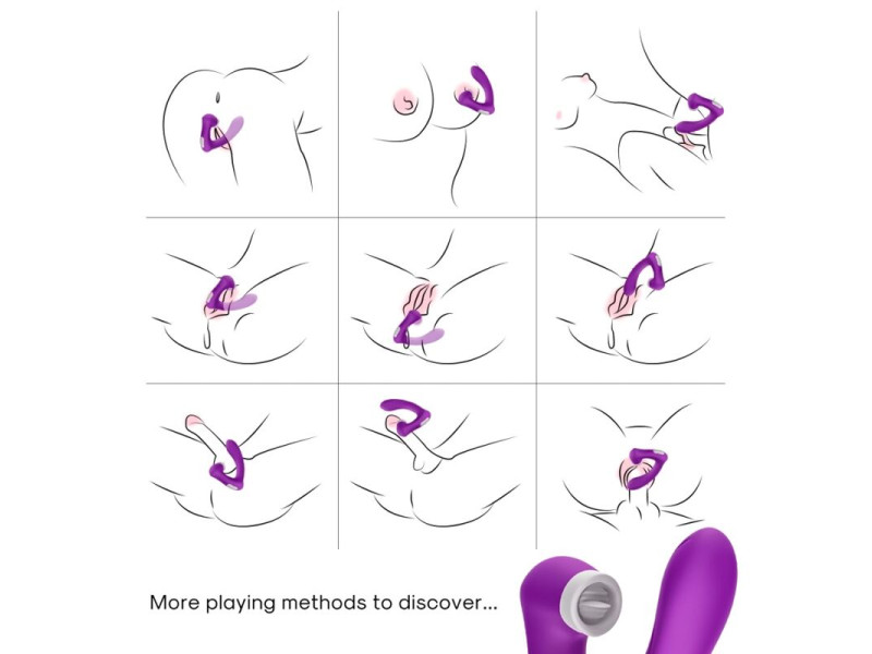 ARMONY - SECRETKISS LICKING VIBRATING CLIT & VIBRATOR CURVED PURPLE