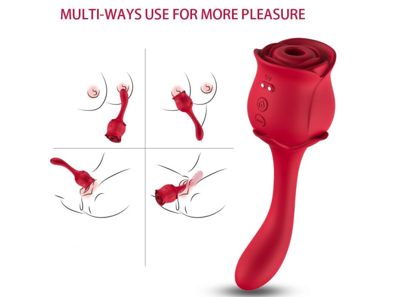 ARMONY - ROSELOVER LICKING VIBRATING CLIT & STIMULATOR RED