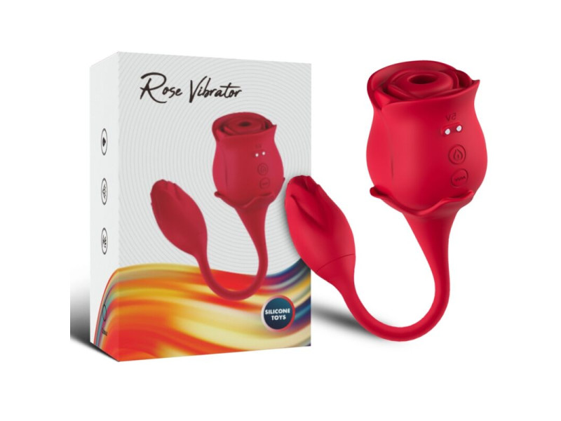 ARMONY - ROSE LICKING VIBRATING DE CLIT & VIBRATOR 10 MODES RED