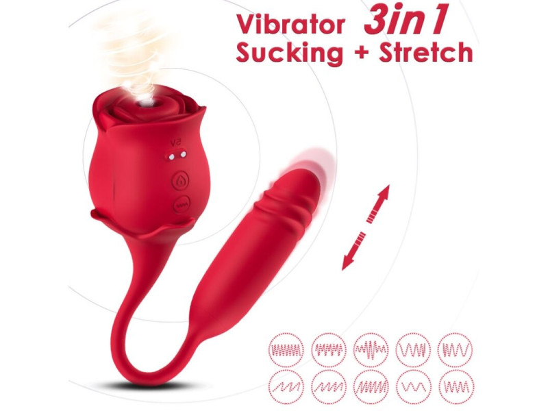 ARMONY - ROSEKNIGTH LICKING VIBRATING CLIT & VIBRATOR RED