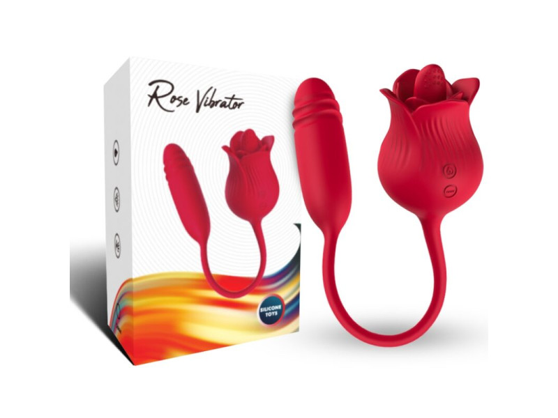 ARMONY - ROSELIP LICKING VIBRATING CLIT & VIBRATOR RED