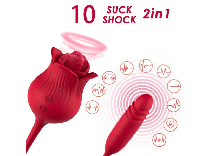 ARMONY - ROSELIP LICKING VIBRATING CLIT & VIBRATOR RED