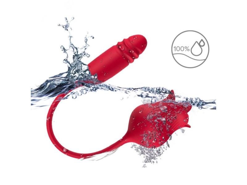 ARMONY - ROSELIP LICKING VIBRATING CLIT & VIBRATOR RED