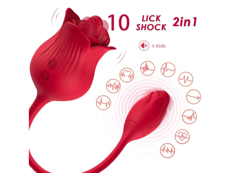 ARMONY - PINK CLITORIS STIMULATOR VIBRATOR WITH TAIL 10 MODES RED