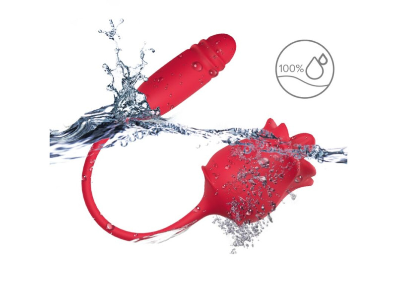 ARMONY - ROSE 3 IN 1, STIMULATOR, SUCTION AND UP&DOWN WITH RED TAIL