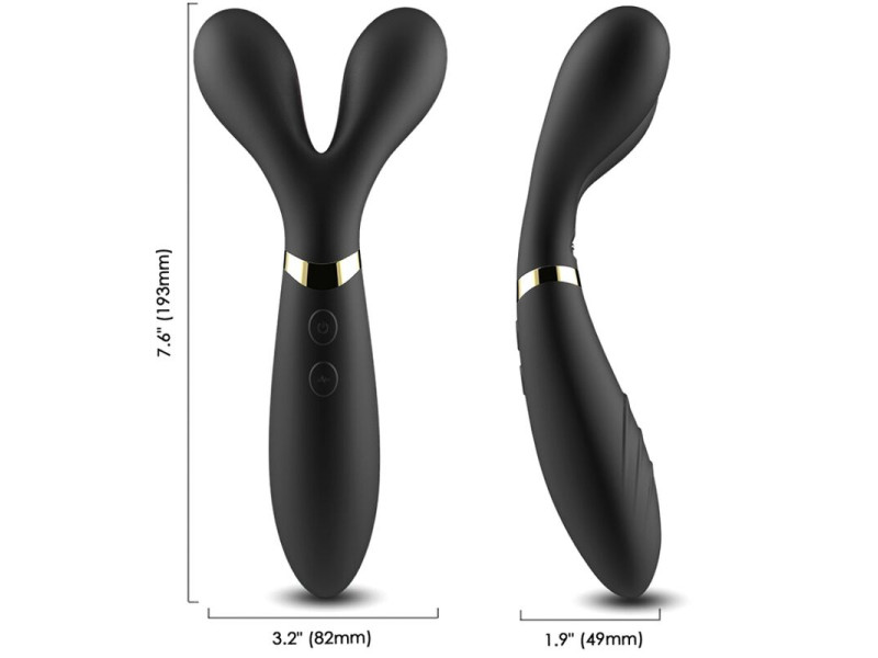 ARMONY - Y-WAND MASSAGER & VIBRATOR DOUBLE HEAD BLACK