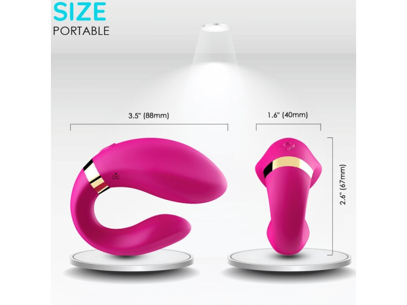 ARMONY - CRESCENT VIBRATOR FOR COUPLES REMOTE CONTROL FUCHSIA