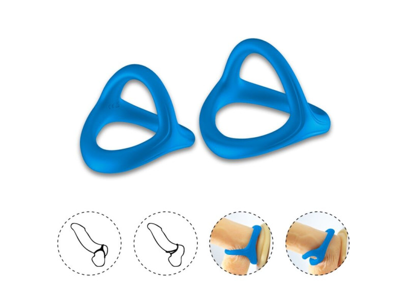 ARMONY - TRESOR DOUBLE SILICONE RING BLUE