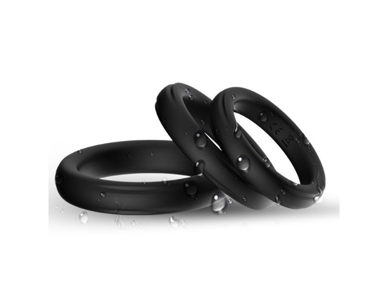 ARMONY - TRIPLE SILICONE RING BLACK