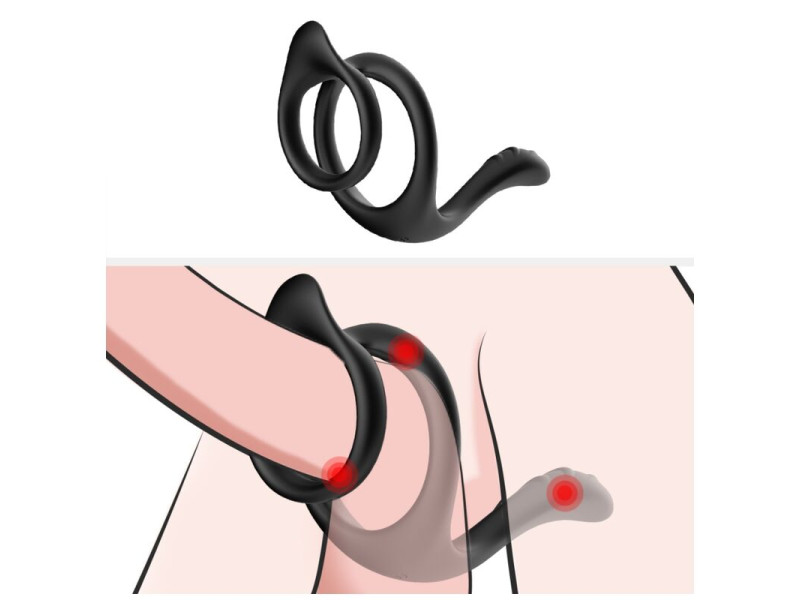 ARMONY - TAIL DOUBLE ANAL RING BLACK