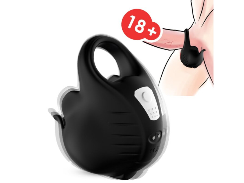 ARMONY - CUPPING VIBRATOR RING REMOTE CONTROL BLACK