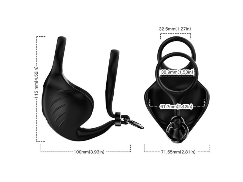 ARMONY - MANTA SCROTUM VIBRATOR RING BLACK