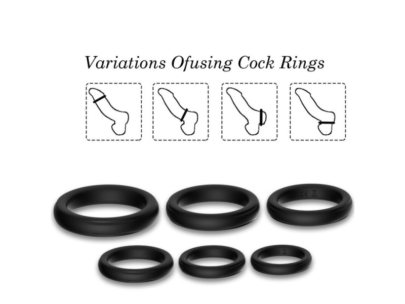 ARMONY - LOCK RINGS SILICONE BLACK