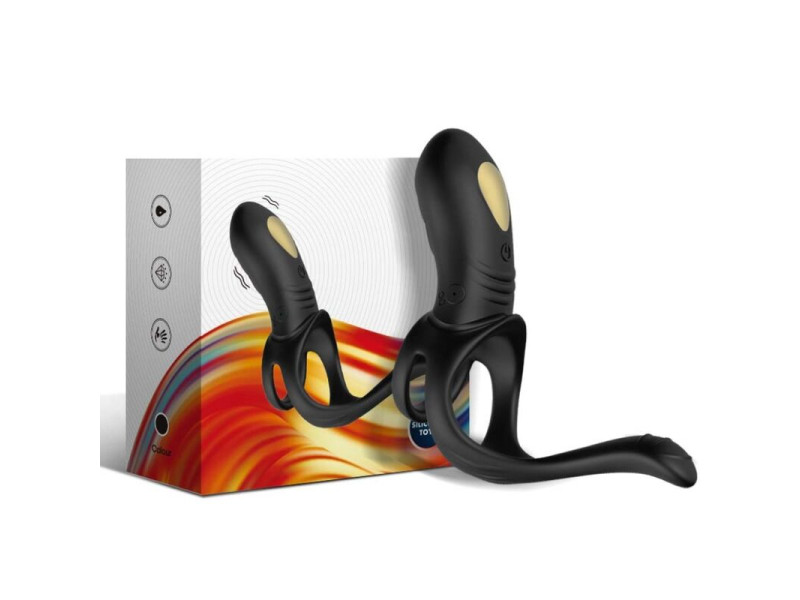 ARMONY - JOY JUMPER RING VIBRATOR FOR COUPLES & ANAL PLUG BLACK