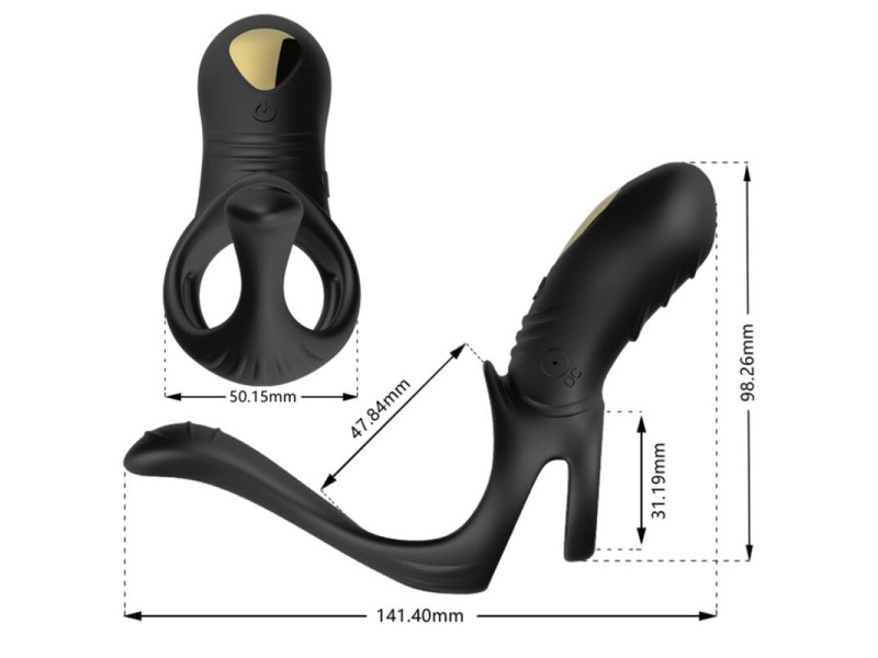 ARMONY - JOY JUMPER RING VIBRATOR FOR COUPLES & ANAL PLUG BLACK