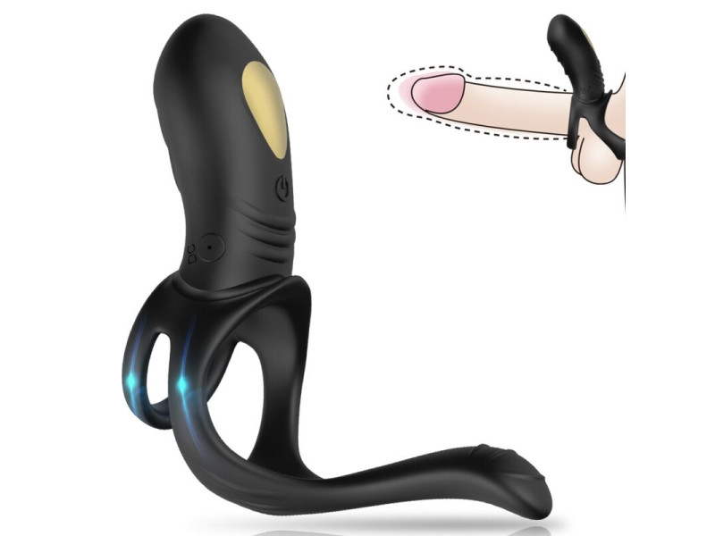 ARMONY - JOY JUMPER RING VIBRATOR FOR COUPLES & ANAL PLUG BLACK