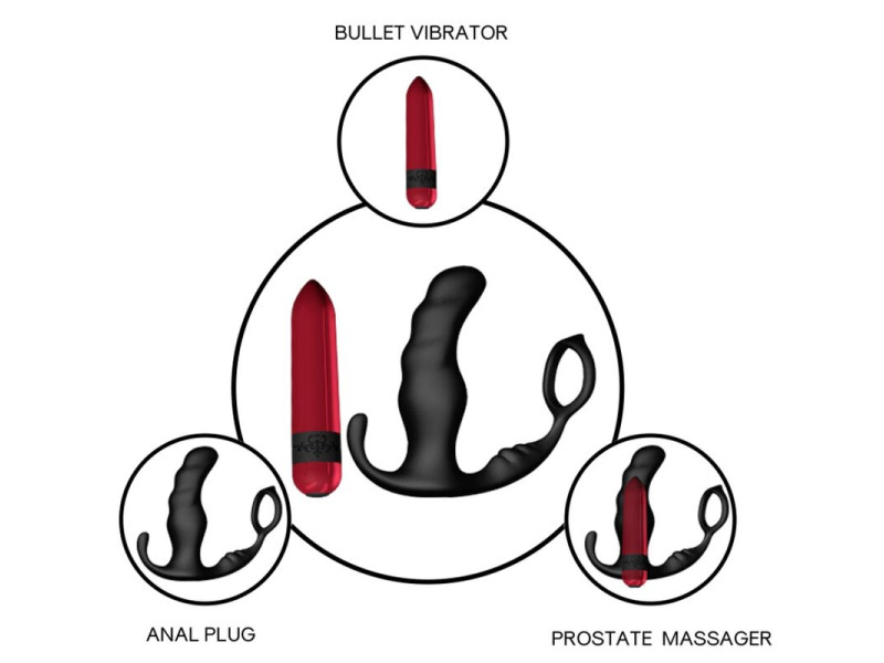 ARMONY - KNIGHT VIBRATOR ANAL PROSTATE & RING REMOTE CONTROL BLACK