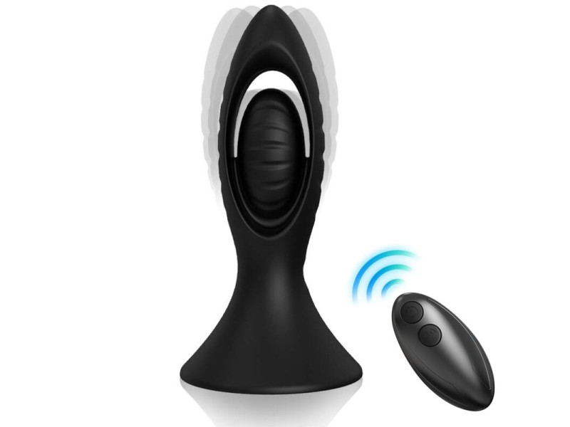 ARMONY - VIBRATOR & ANAL PLUG SILICONE BLACK