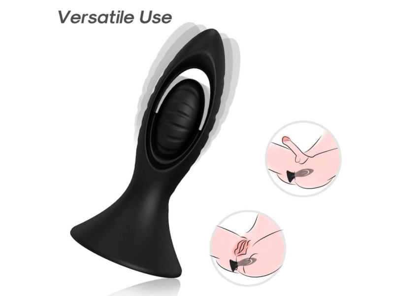 ARMONY - VIBRATOR & ANAL PLUG SILICONE BLACK