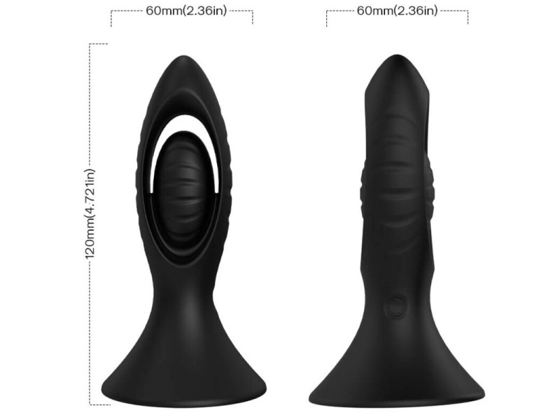 ARMONY - VIBRATOR & ANAL PLUG SILICONE BLACK