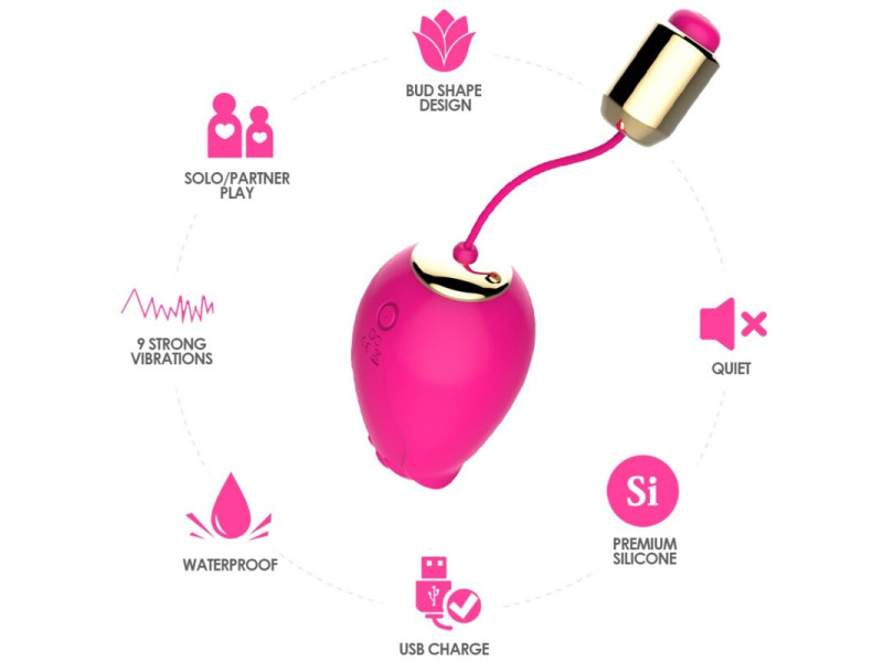 ARMONY - MANDALA EGG VIBRATOR G-SPOT REMOTE CONTROL FUCHSIA