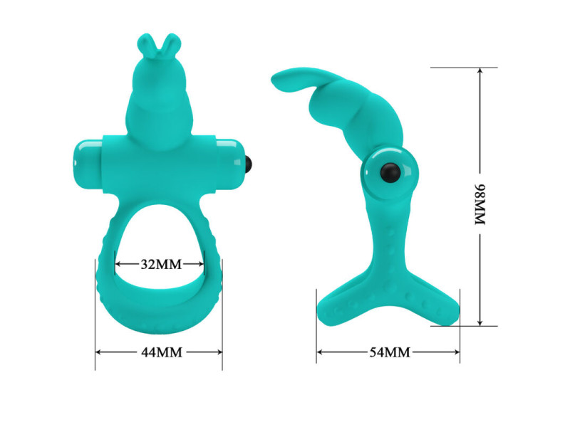 PRETTY LOVE - FIGGY GREEN RABBIT VIBRATOR RING