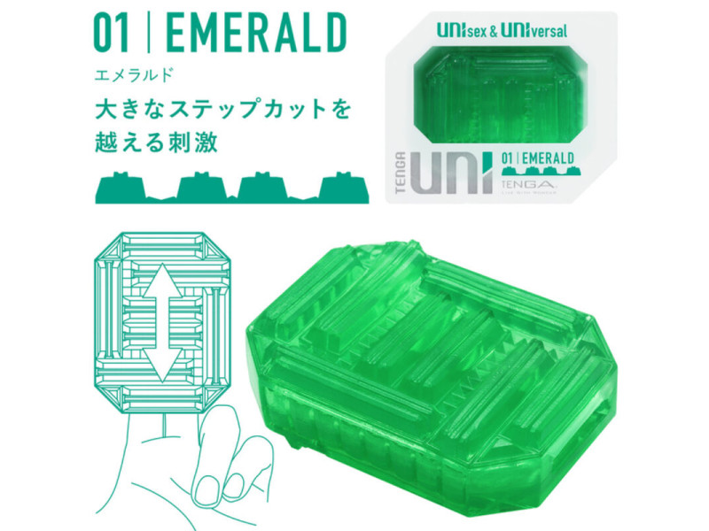 TENGA - UNI EMERALD MASTURBATOR THIMBLE