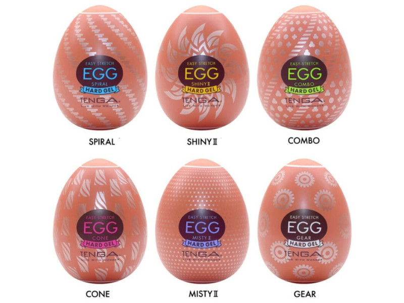 TENGA - HARD BOILED MASTURBATOR EGG PACK 6 UNITS