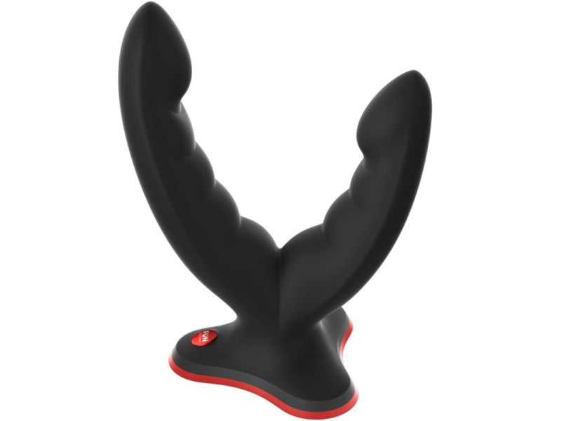 FUN FACTORY - RYDE DOUBLE DILDO & MASSAGER BLACK