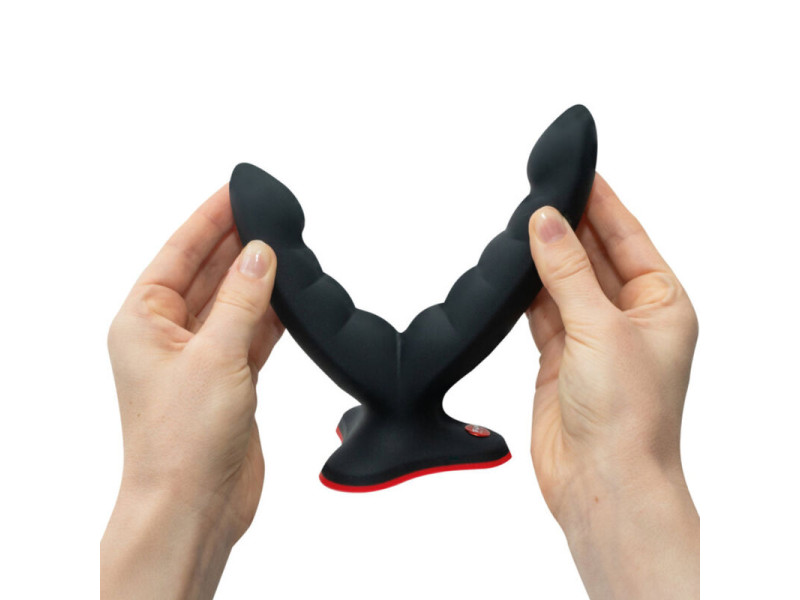 FUN FACTORY - RYDE DOUBLE DILDO & MASSAGER BLACK