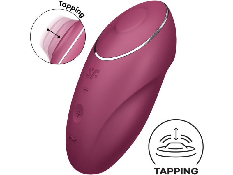 SATISFYER - TAP & CLIMAX 1 LAY-ON VIBRATOR RED