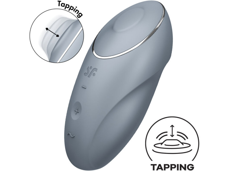 SATISFYER - TAP & CLIMAX 1 LAY-ON VIBRATOR GREY