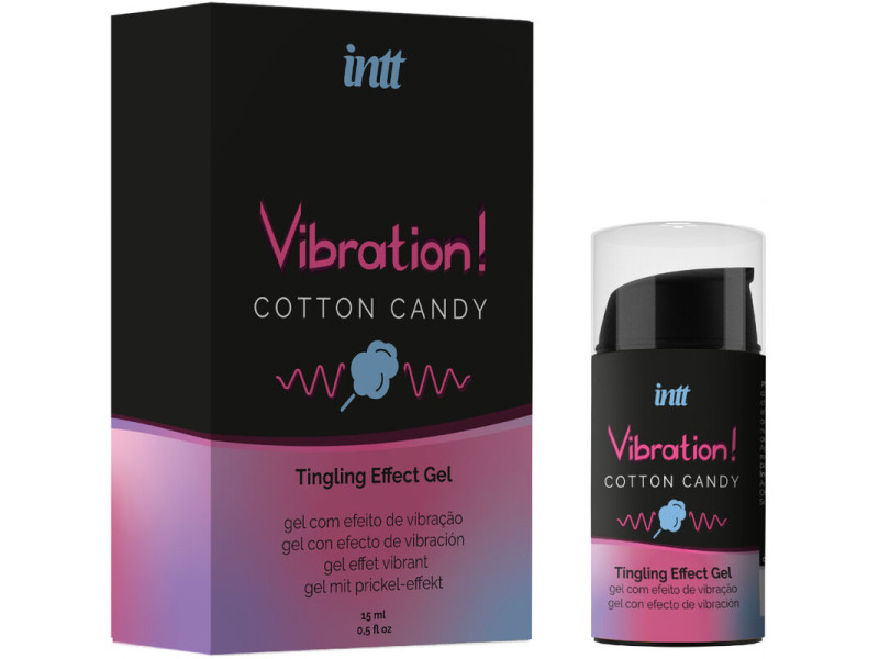 INTT - UNISEX VIBRATING EFFECT GEL COTTON CANDY 15 ML