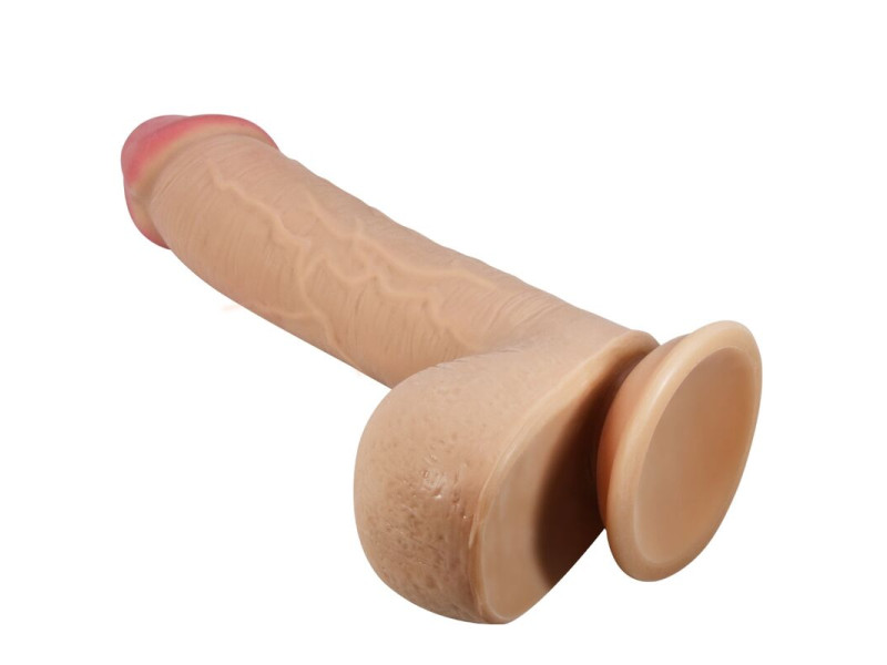 PRETTY LOVE - SLIDING SKIN SERIES REALISTIC DILDO WITH SLIDING SKIN SUCTION CUP FLESH 23.4 CM