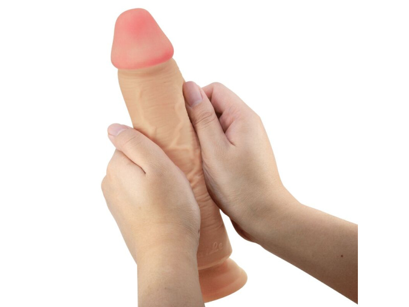 PRETTY LOVE - SLIDING SKIN SERIES REALISTIC DILDO WITH SLIDING SKIN SUCTION CUP FLESH 23.4 CM