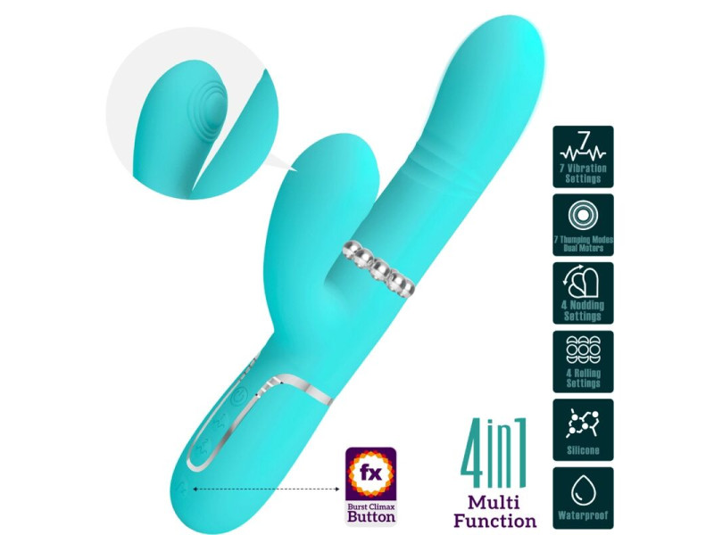 PRETTY LOVE - MULTIFUNCTION G-SPOT VIBRATOR AQUA GREEN