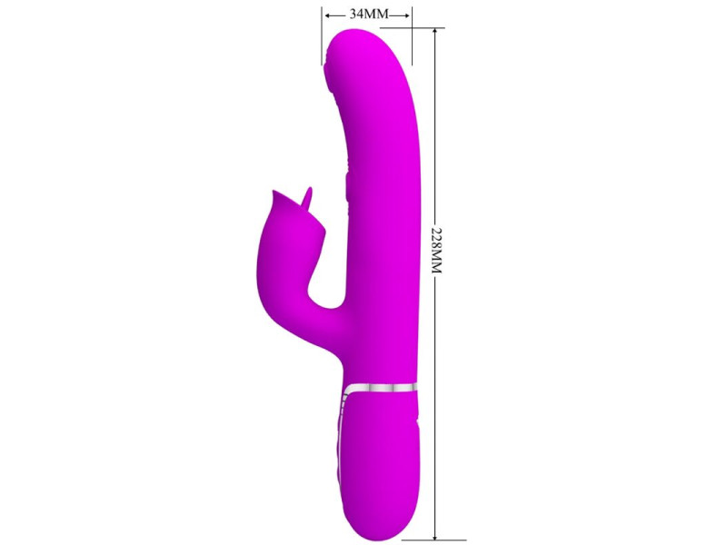 PRETTY LOVE - RABBIT VIBRATOR WITH LICKING FUCHSIA