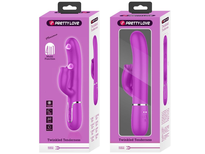 PRETTY LOVE - RABBIT VIBRATOR WITH LICKING FUCHSIA