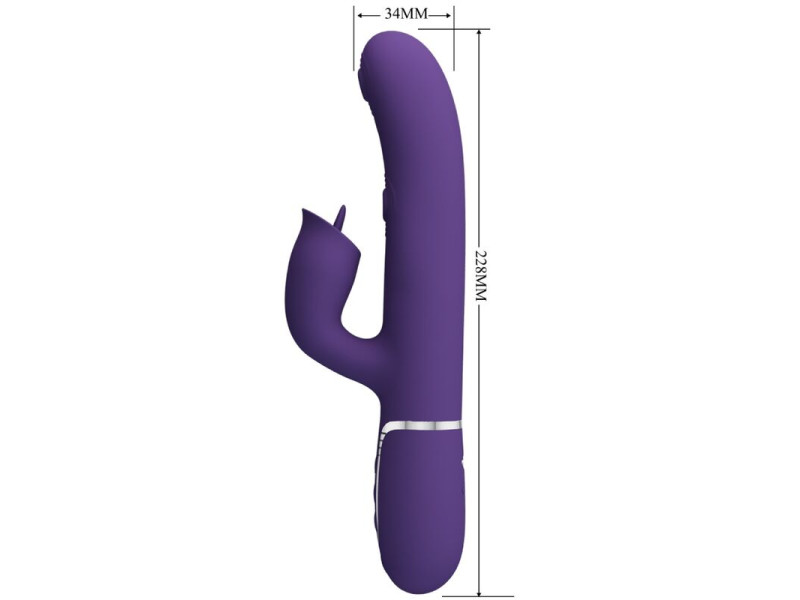 PRETTY LOVE - RABBIT VIBRATOR WITH LICKING PURPLE