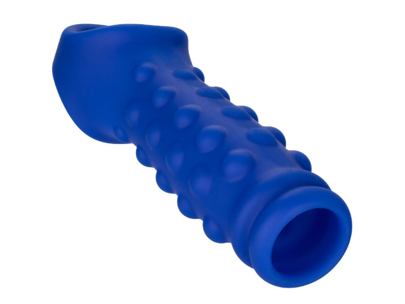 CALEXOTICS - ADMIRAL BEADED PENIS COVER LIQUID SILICONE BLUE