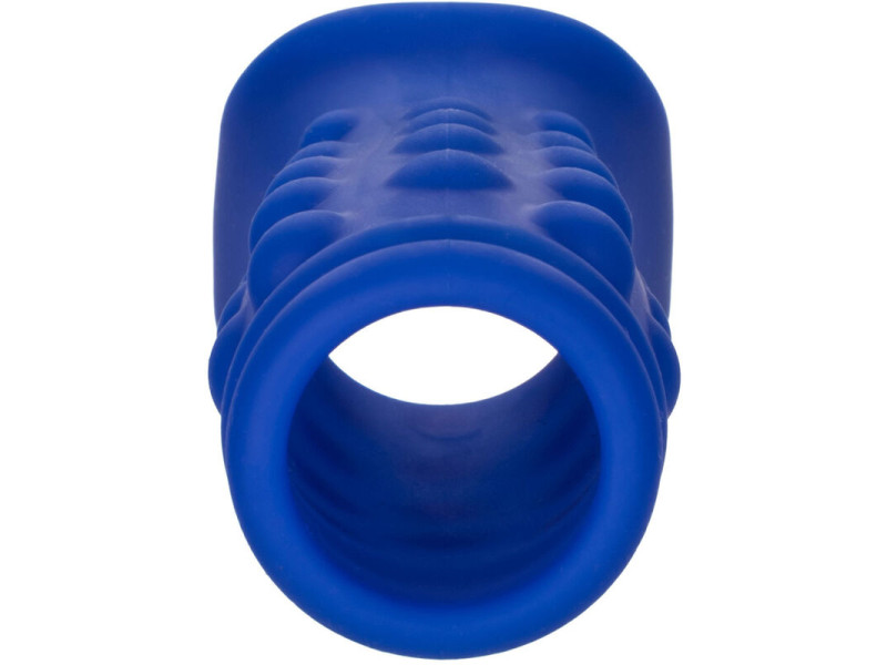 CALEXOTICS - ADMIRAL BEADED PENIS COVER LIQUID SILICONE BLUE