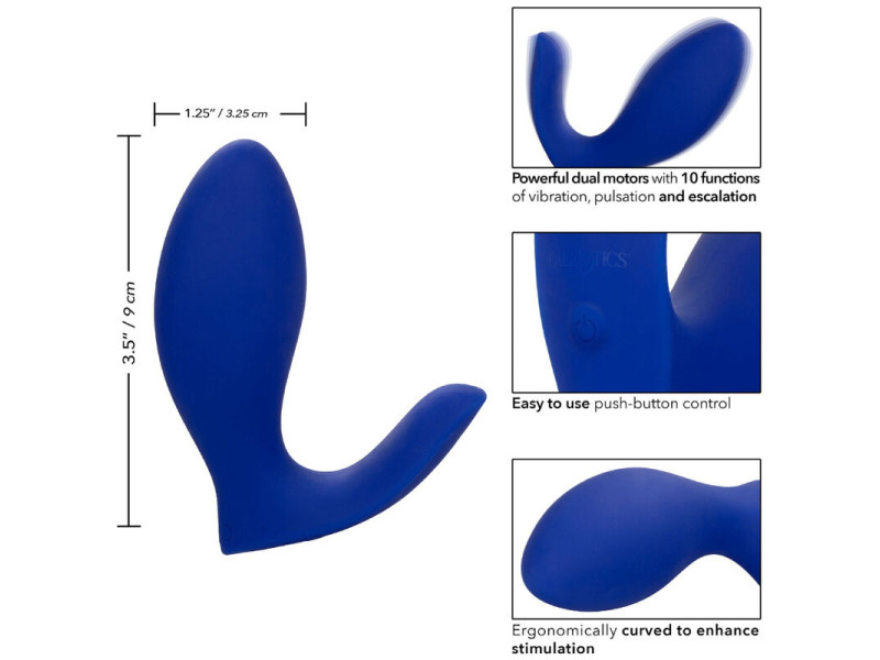 CALEXOTICS - ADMIRAL RIMMING PROSTATE STIMULATOR & VIBRATOR BLUE