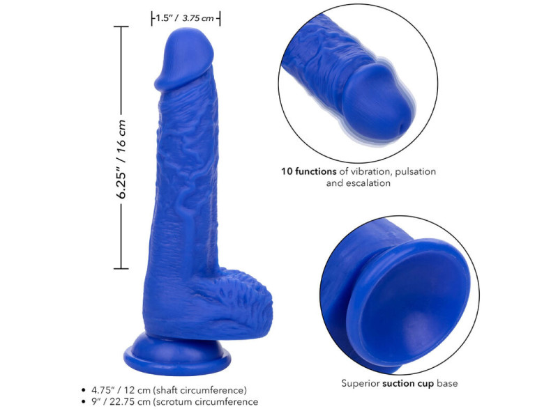 CALEXOTICS - ADMIRAL SAILOR REALISTIC DILDO VIBRATOR BLUE