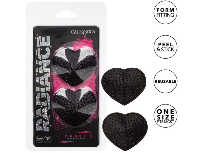 CALEXOTICS - RADIANCE HEART-SHAPED JEWEL NIPPLE SHIELDS