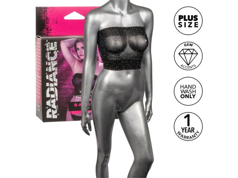 CALEXOTICS - RADIANCE BANDEAU TOP RHINE PLUS SIZE