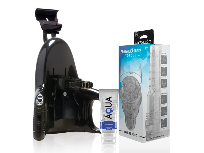 FLESHLIGHT - GO MASTURBADOR TORQUE ICE + UNIVERSAL LAUNCH + AQUA QUALITY LUBRICANT 50 ML