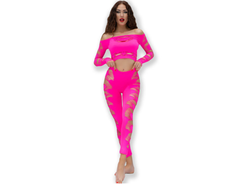 CHILIROSE - CR 4632 TOP & PANT FUCHSIA S/L